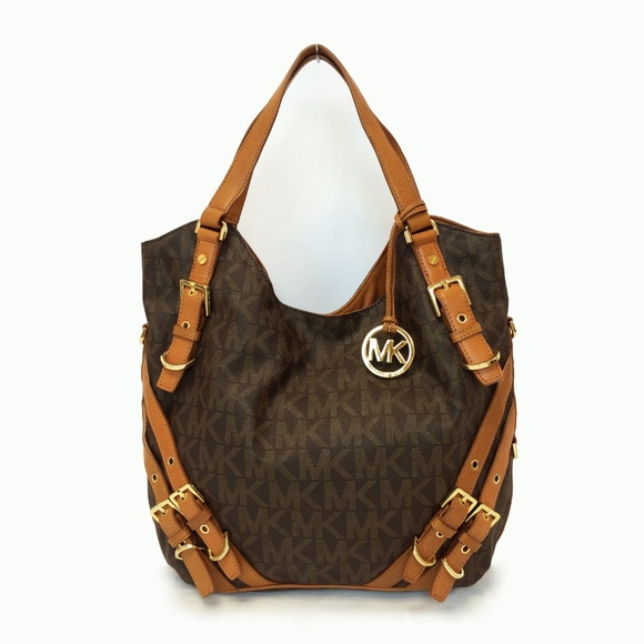 Michael by Michael Kors Milo Monogram Shoulder Bag - Picture 1 of 8